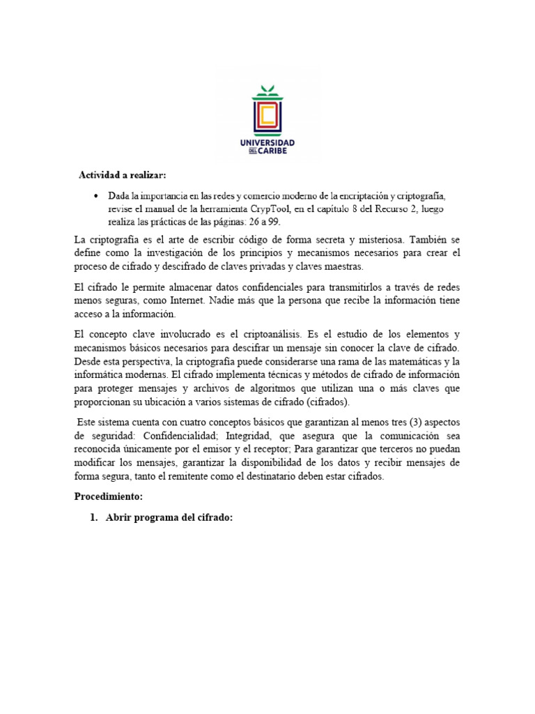 Redes informaticas unidad 5 actividad 2 practica 1 cryptool pdf