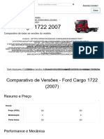 Comparativo de Versões - Ford Cargo 1722 (2007)