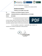 Memorandum de Encargatura de Direccion Walter Octubre