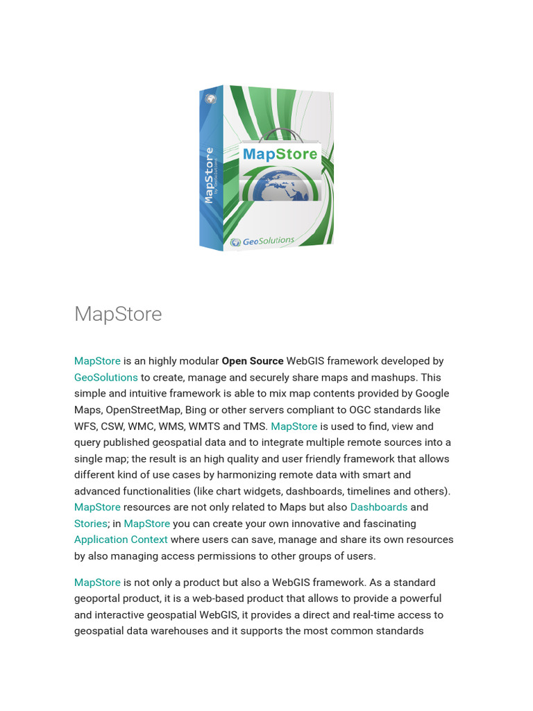 MapStore: Open Source WebGIS Framework | PDF | User (Computing) | Icon ...