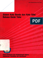 Sistem Kata Benda Dan Kata Sifat Bahasa Batak Toba