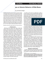 Effect of Joint Hoops On Seismic Behavior of Wide Beam-Column Joints