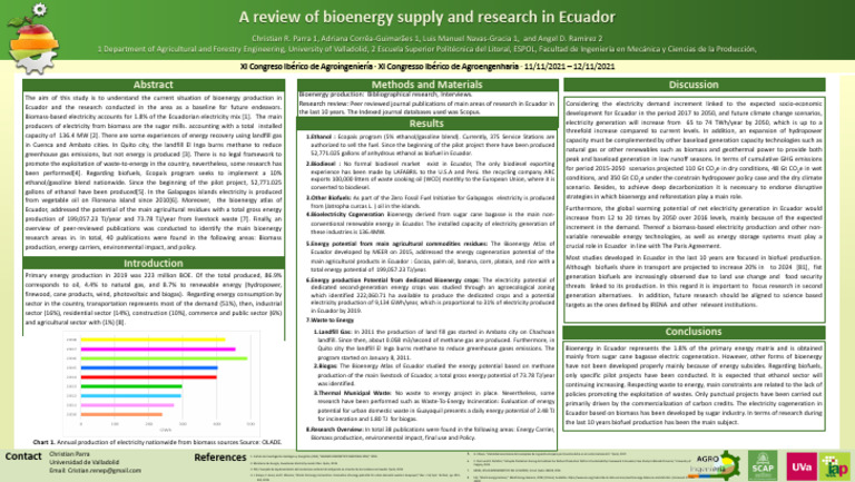 Bioenergy Production in Ecuador: Current Status | PDF | Bioenergy ...
