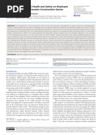 Effect of Occupational Health and Safety On Employee Performance in Ghanaian Construction Sektor.