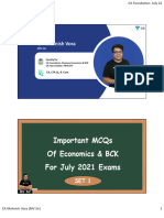 Important MCQs - Eco & BCK