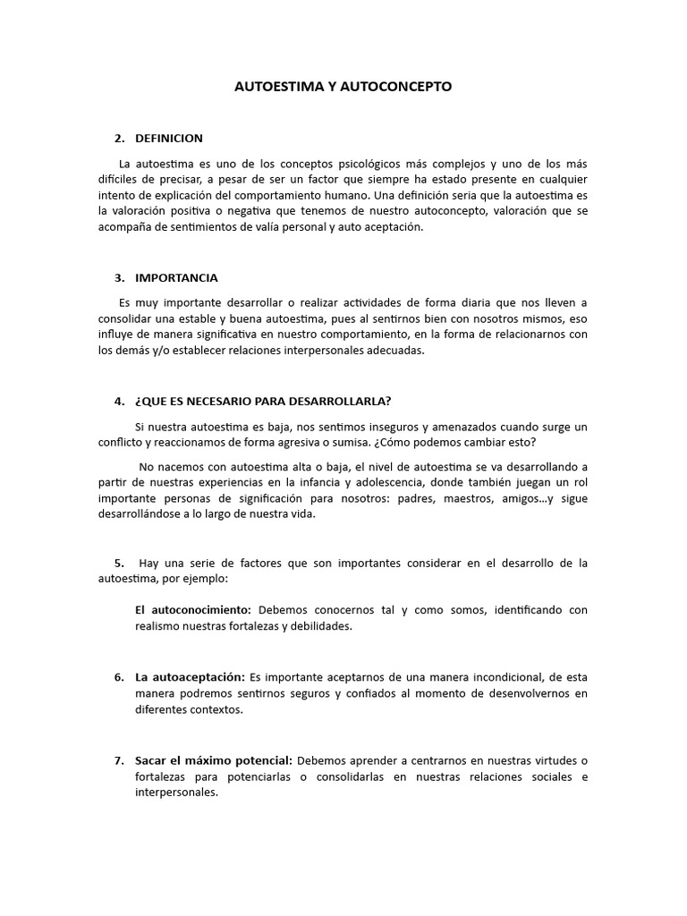Claves para Mejorar la Autoestima | PDF | Autoestima | Amor