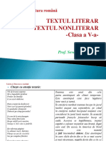 Textul-Literar Textul-Nonliterar CLS.5