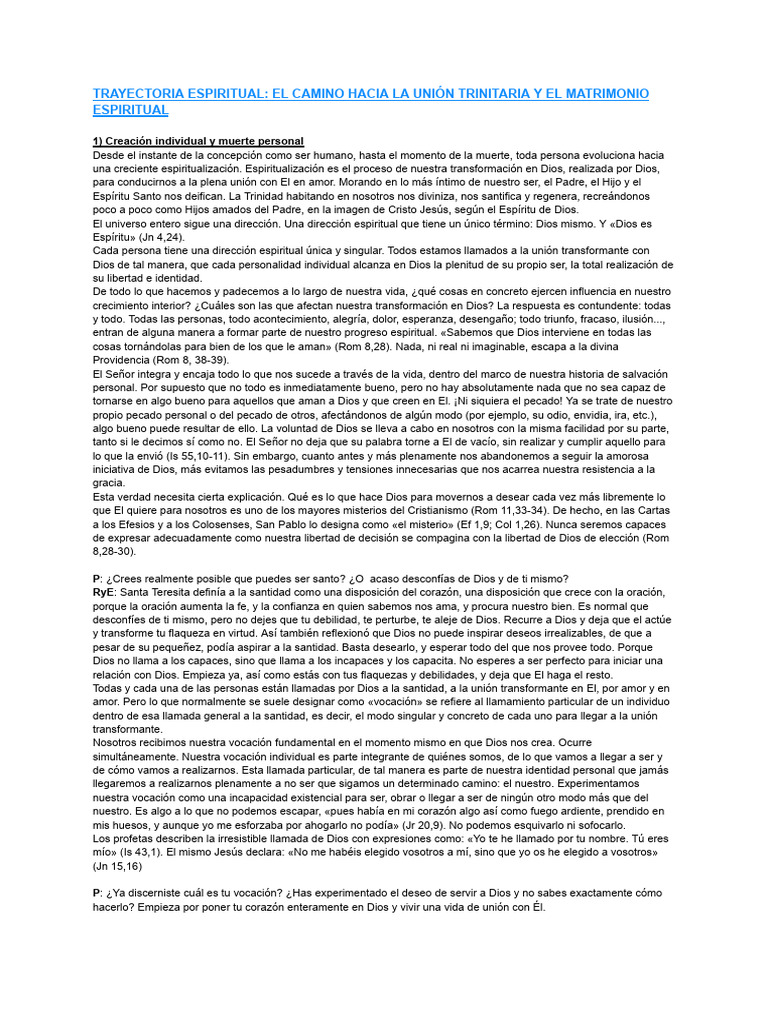 Camino Espiritual hacia la Santidad | PDF | Oración | Amor