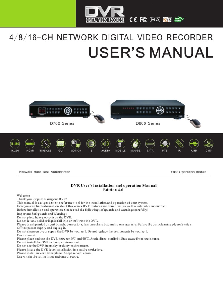 DVR Manual Ip Address Computer Network