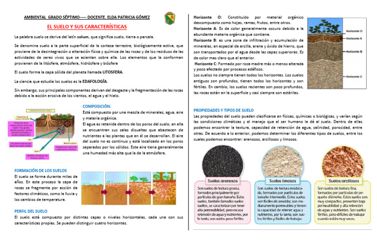 Composición y tipos de suelo para niños | PDF | Suelo | Roca (geología)
