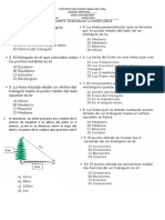 Evaluacion de Matematicas Sexto Segundo Periodo