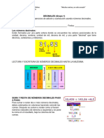 Taler Matematica 5to Decimales