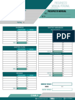 Presupuesto Mensual: Mes: Meta