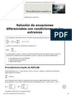 Solución de Ecuaciones Diferenciales Con Condiciones en Los Extremos