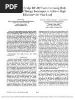 Dual Active Bridge DC-DC Converter Using Both Full and Half Bridge Topologies To Achieve High Efficiency For Wide Load