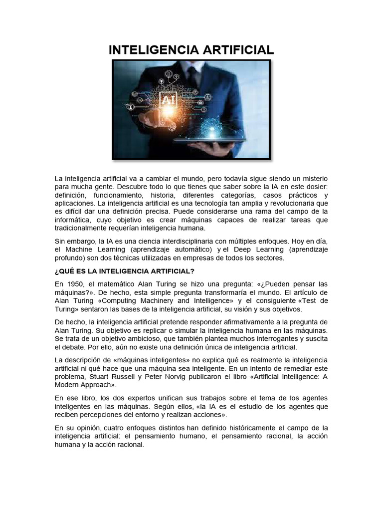 Guía Completa sobre Inteligencia Artificial | PDF | Inteligencia ...