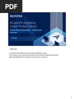 Acronis #CyberFit Cloud Sales Associate Advanced Backup 2023 Handout