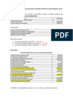 Exerccio Proposto - Algumas Classificaes e Nomenclaturas de Custos