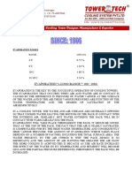 COOLING TOWER EVAPORATION LOSSES