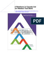 Industrial Relations in Canada 3rd Edition Hebdon Test Bank