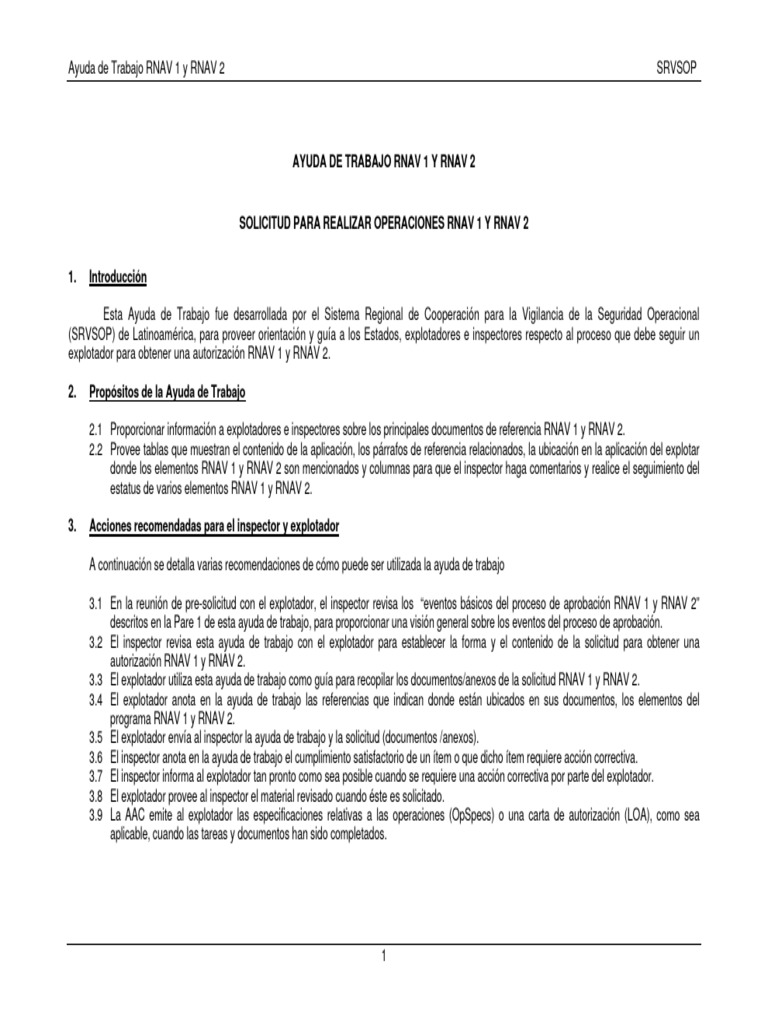 Guía para Autorización RNAV 1 y 2 | PDF | Control de tráfico aéreo ...