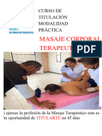 Titulación Masaje Terapeutico