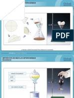 Separación de Mezclas Heterogéneas Filtración: Presione La Barra Espaciadora para Avanzar en Los Contenidos