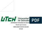 Universidad Tecnológica de Chihuahua Ricardo Lujan Carmona Omar Aaron Segovia Salcedo MT12M