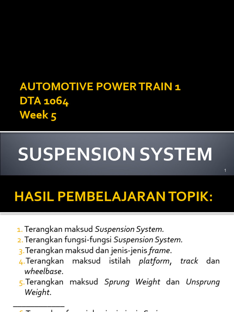 Week 5 Suspension System PDF