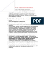 Cuestionario Sobre Las Fuentes Formales Del Derecho