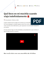 Qué Llevo en Mi Mochila Cuando Viajo Indefinidamente ? - Bosco Soler