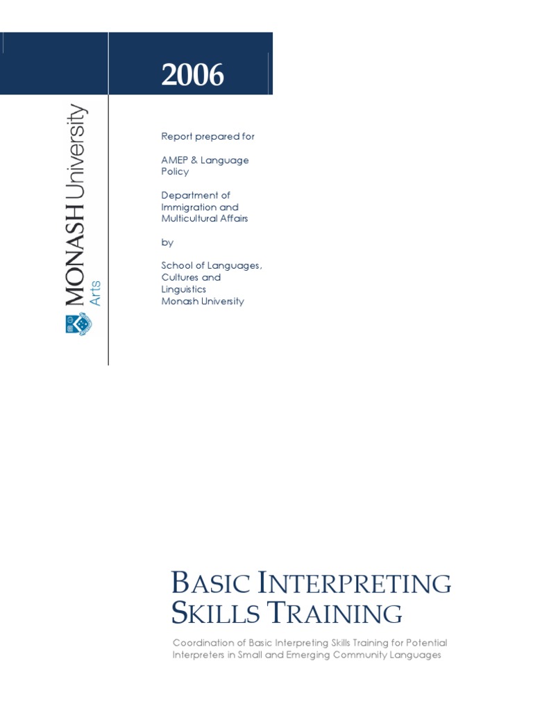 Interpreting Skills for Newcomers | PDF | Language Interpretation ...