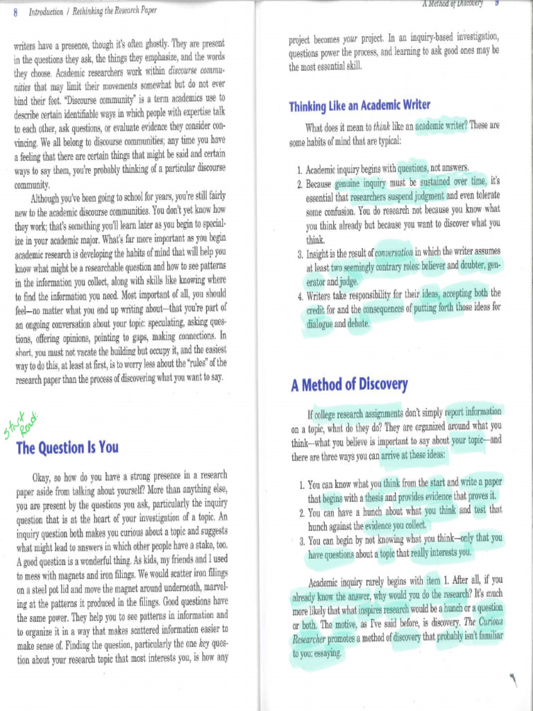 06 - Rethinking The Research Paper (Excerpt) | PDF