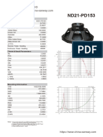 F121 21 Inch Woofer ND21-PD153 Data Sheet