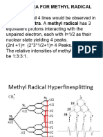 Esr Spectra For Methyl Radical Methyl Radical 4 Lines Would Be Observed in
