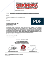 Surat Pengusulan Daftar Caleg Sementara 2024 GORONTLAO UTARA