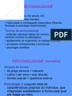 PERSONALIDADE Origem e Definies