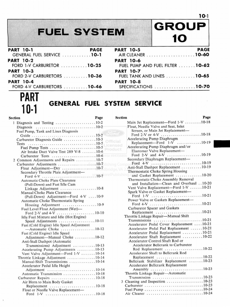 1966 MUSTANG SERVICE MANUAL PDF visual data 6