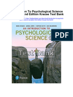 Introduction To Psychological Science Canadian 2nd Edition Krause Test Bank