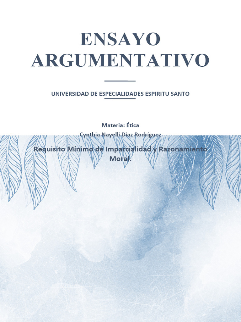 Gu A M Nima Para Elaborar Un Ensayo Argumentativo Corregida Pdf