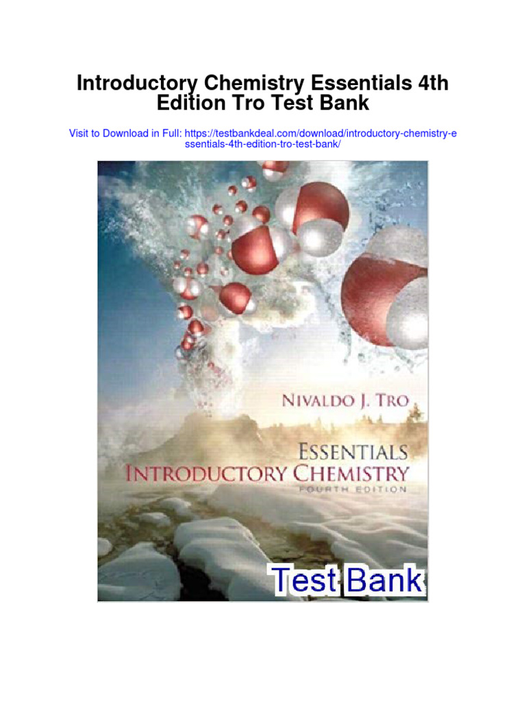 Introductory Chemistry Essentials 4th Edition Tro Test Bank | PDF ...