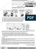 Português - Mat. 9 - Revisão Para 4ª Bimestral - Ficha 2 - 7º Ano