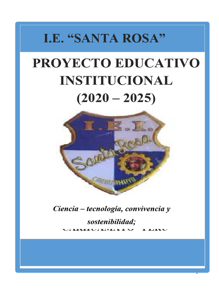 Pei 2020 2025 PDF Educación primaria Plan de estudios
