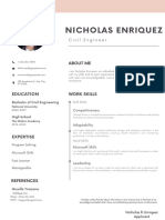 Minimalist Modern Professional CV Resume