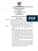 Peraturan Bupati Banyumas Nomor 33 Tahun 2010 Tentang Penjabaran Tugas Dan Fungsi Inspektorat Kabupaten Banyumas