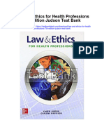 Law and Ethics For Health Professions 7th Edition Judson Test Bank