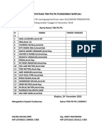 Surat Pernyataan Tim Pis PK Puskesmas Waplau