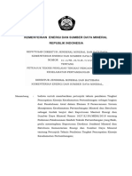 Kepdirjen Petunjuk Teknis Penilaian Kinerja Keselamatan Pertambangan