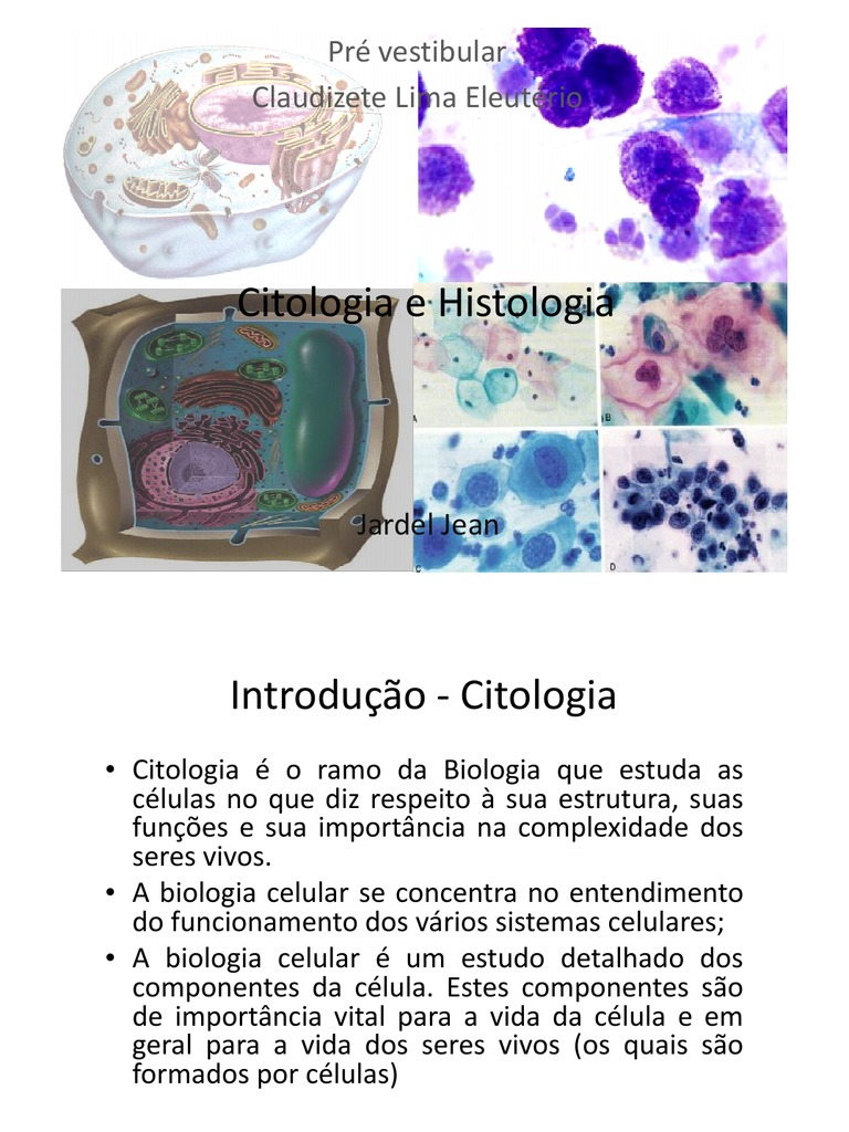 Introdução à Citologia e Histologia | PDF | Organelo | Célula (Biologia)
