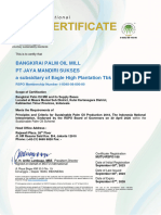 RSPO Certificate of PT Jaya Mandiri Sukses - Bangkirai POM (IC)